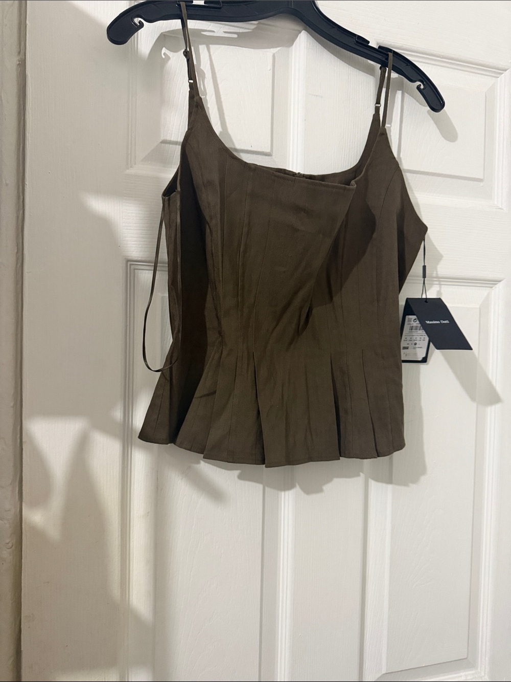 Massimo Dutti 
Strappy Linen Top - Brown - Picture 5 of 5